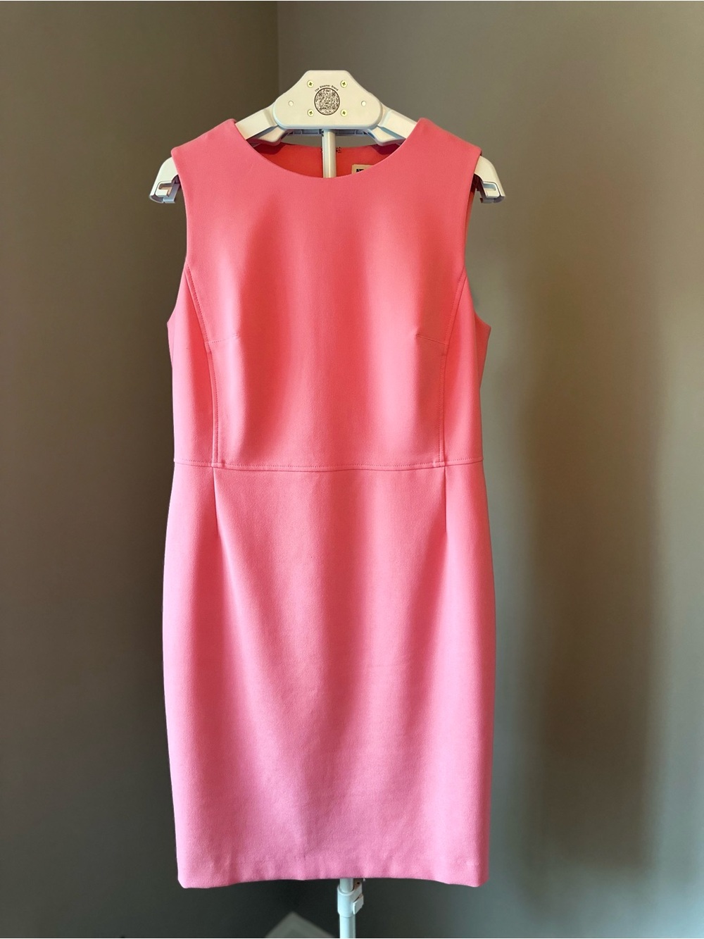 Anne Klein Pink Sleeveless Sheath Midi Dress - Picture 3 of 5
